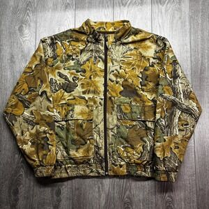Vintage Remington Real Tree Jacket Mens XL Camo Insulated Full Zip Hunting